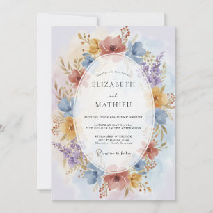 Invitation Mariage Fleur de Fleur d'Ambre Terracotta