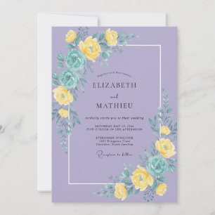 Invitation Mariage Fleur de Lavande Brillante