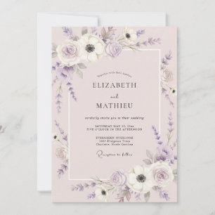 Invitation Mariage Fleur de Lavande Sérène