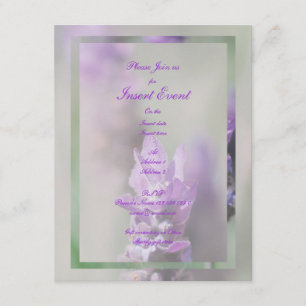 Invitation Mariage fleur de lavande violette Personnaliser