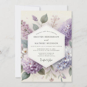 Invitation Mariage Fleur de Lilas Brumeux