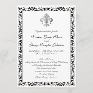 Invitation mariage Fleur-De-lis orienté