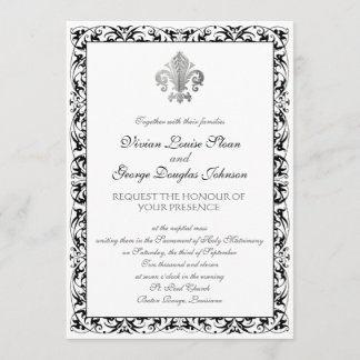 Invitation mariage Fleur-De-lis orienté