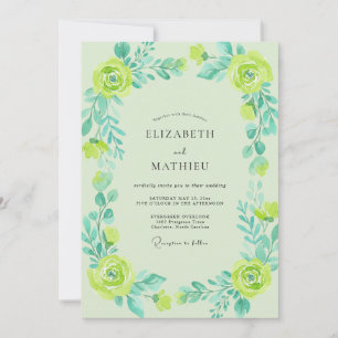 Invitation Mariage Fleur de Mer Citron