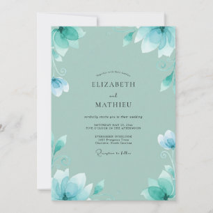 Invitation Mariage Fleur de Mer Mousse