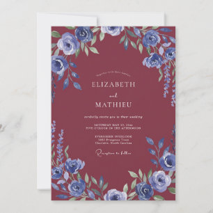 Invitation Mariage Fleur de Pervenche Bordeaux