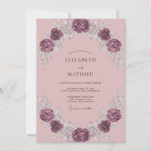 Invitation Mariage Fleur de Prunier Éteinte