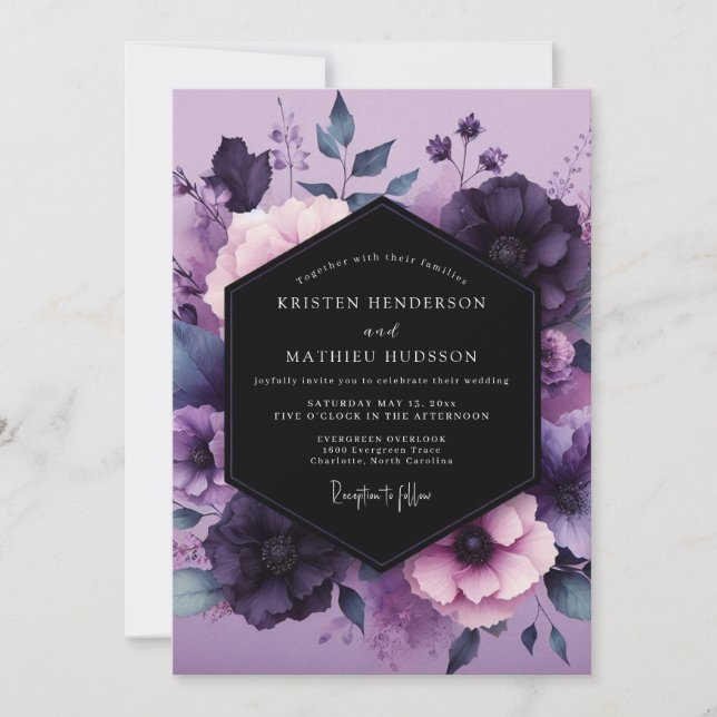 Invitation Mariage Fleur de Prunier Vespérale (Devant)