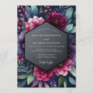 Invitation Mariage Fleur de Vesper Indigo
