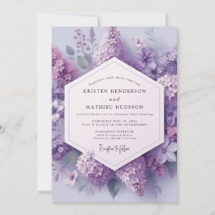 Invitation Mariage Fleur Éthérée de Lilas