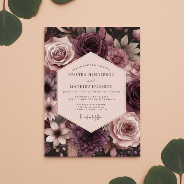 Invitation Mariage Fleur Éthérée de Prune (Créateur téléchargé)