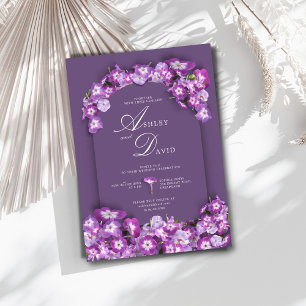 Invitation Mariage Fleur Lilac Arc Rustique