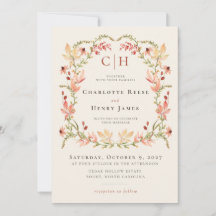 Mariage Fleur Sauvage Automne Vert Olive Terracott