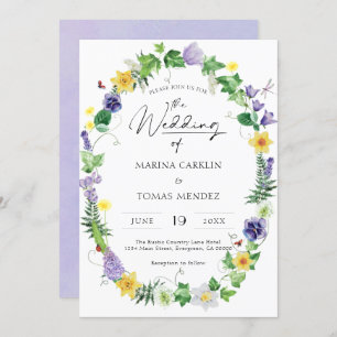 Invitation Mariage Fleur sauvage Boho