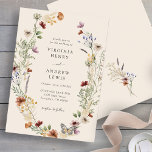 Invitation Mariage Fleur sauvage Boho<br><div class="desc">Faire-part de mariage Fleur sauvage Boho. Cette invitation de mariage élégante et élégante présente de magnifiques fleurs sauvages d'aquarelle peints à la main, disposés comme une belle couronne parfaite pour le printemps, l'été ou les mariages de automne. Recherchez les éléments correspondants dans la collection de Mariages de Fleur sauvage Boho....</div>
