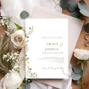 Invitation Mariage Fleur sauvage Boho Daisy Beidge