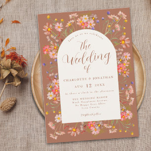 Invitation Mariage Fleur sauvage Boho Fall