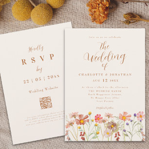 Invitation Mariage Fleur sauvage Boho Fall