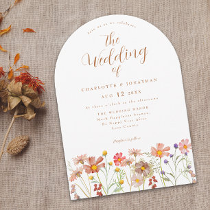 Invitation Mariage Fleur sauvage Boho Fall