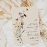 Invitation Mariage Fleur sauvage Boho moderne<br><div class="desc">Faire-part de mariage Fleur sauvage Boho moderne. Ce faire-part de mariage monogrammé élégant et élégant présente de magnifiques fleurs sauvages d'aquarelle peints à la main, disposés comme une jolie couronne, parfaite pour le printemps, l'été ou les mariages de automne. Recherchez les éléments correspondants dans la collection de Mariages de Fleur...</div>