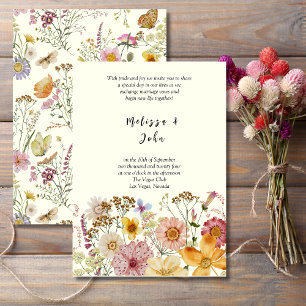 Invitation Mariage Fleur sauvage de Meadow Bohemian