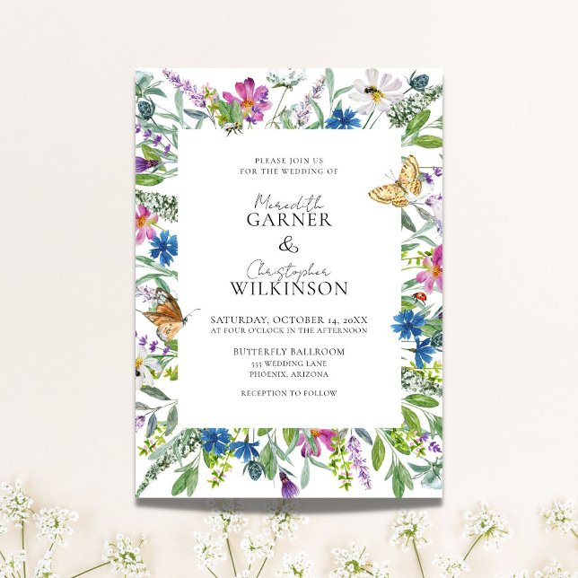 Invitation Mariage Fleur sauvage de printemps (Créateur téléchargé)