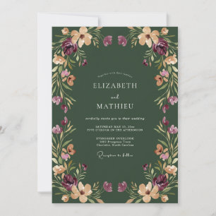 Invitation Mariage Fleur Sauvage de Prunier de Forêt