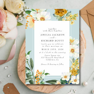 Invitation Mariage Fleur sauvage du jardin de printemps