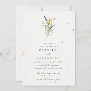 Invitation Mariage fleur sauvage Floral Garden
