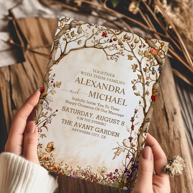 Invitation Mariage Fleur Sauvage Floral Rustique (Créateur téléchargé)