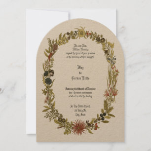 Invitation Mariage fleur sauvage Floral Wreath