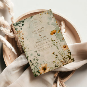 Invitation Mariage Fleur sauvage Golden Meadow