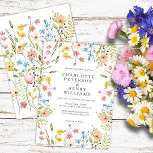 Invitation Mariage fleur sauvage Meadow Summer Garden