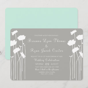 Invitation Mariage Fleur sauvage moderne