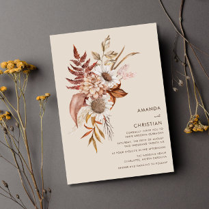 Invitation Mariage Fleur sauvage Rustic Fall