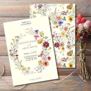 Invitation Mariage Fleur sauvage Terracotta Flora Boho