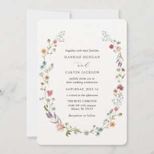 Invitation Mariage fleur sauvage Wreath