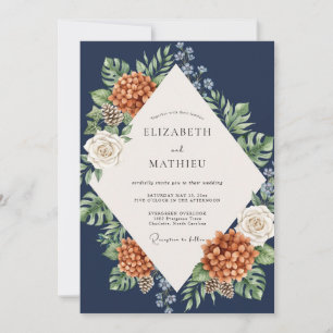 Invitation Mariage Fleur Tropicale de Minuit