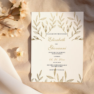 Invitation Mariage fleurie luxueuse et luxueuse