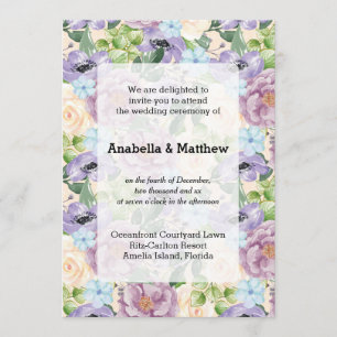 Invitation Mariage Fleuris Élégant
