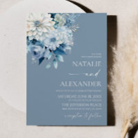 Mariage Fleuriste de Jardin Floral Bleu Poussiéreu