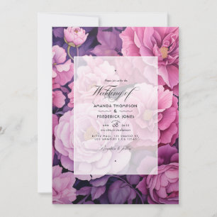 Invitation Mariage Fleuriste Rose Poussiéreuse