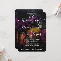 Mariage Fleurs Colorées Sombres Personnalisées
