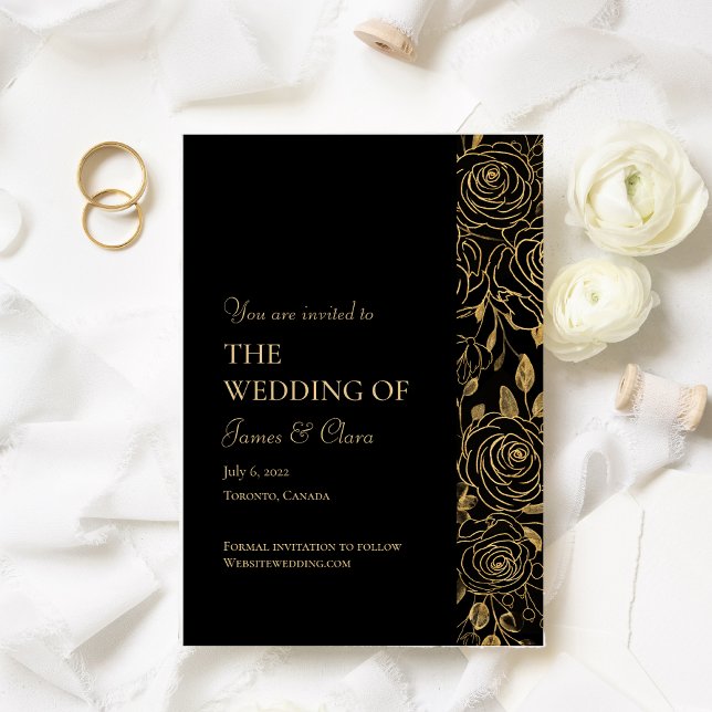 Invitation Mariage Fleurs GILDED (Créateur téléchargé)