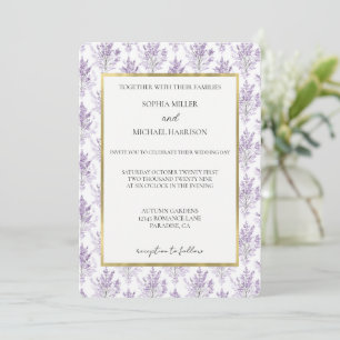 Invitation Mariage Fleurs Lavande Joli