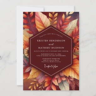 Invitation Mariage Floraison Automnale de Bourgogne