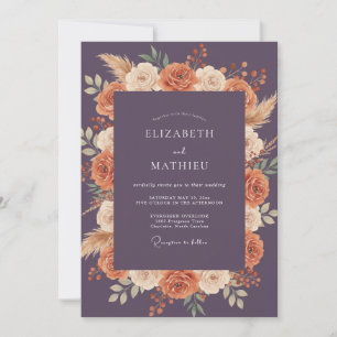 Invitation Mariage Floraison Automnale de Prune