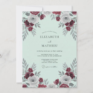 Invitation Mariage Floraison de Menthe et Vin