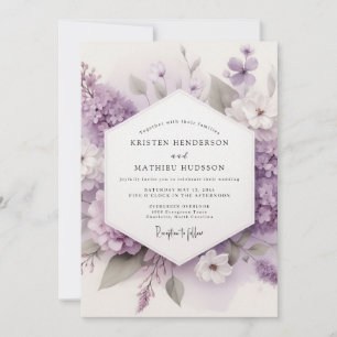 Invitation Mariage Floraison de Mousseline de Lilas