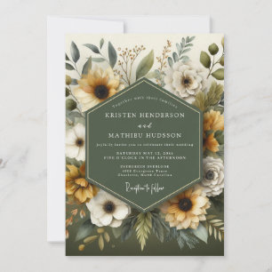 Invitation Mariage Floraison de Sage Golden Harvest